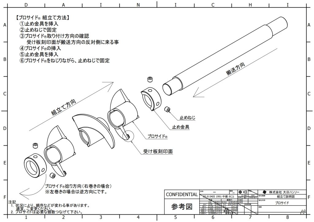 プロサイド組立方法